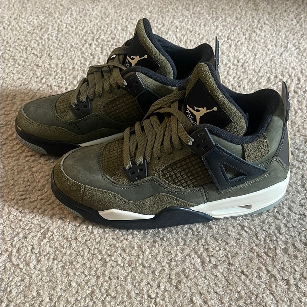 Jordan Green and Black Sneakers with Nubuck Upper